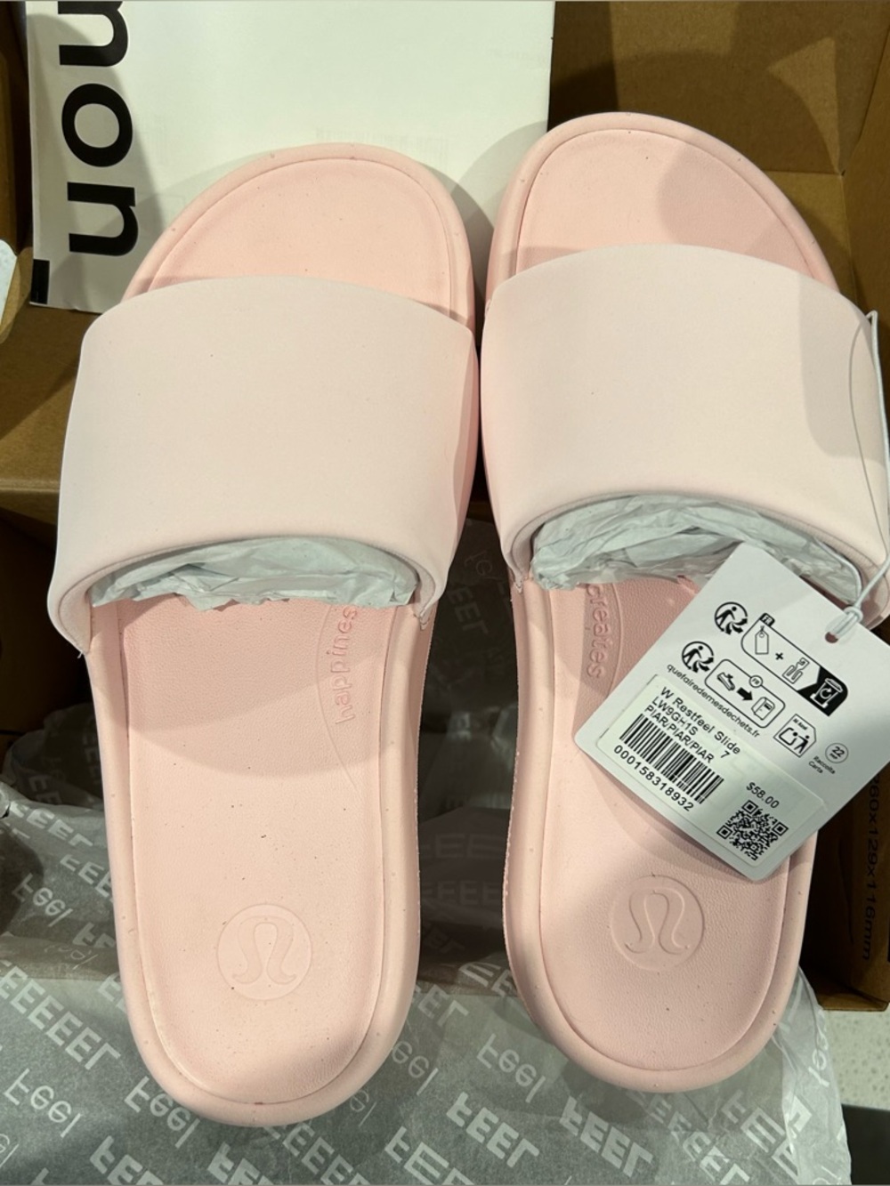 lululemon athletica Women's Restfeel Slide - Pink Pearl NWT Size 7